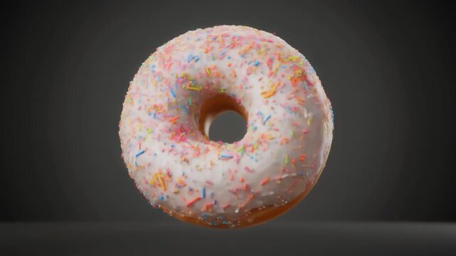 Donut chart filling gradually with smooth animation