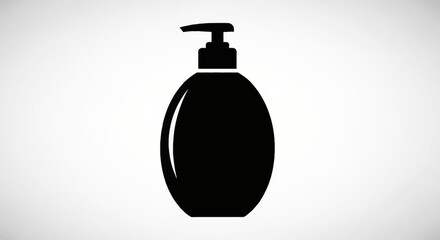Obraz premium Sleek minimalist pump bottle icon representing hygiene, cleansing, and personal care products for