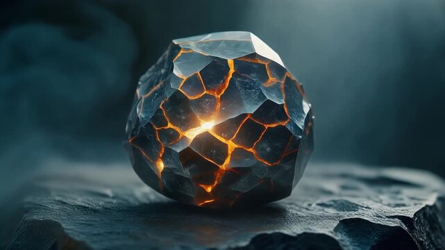 Shimmering polished smoky quartz sphere r mineral texture in cinematic macro close