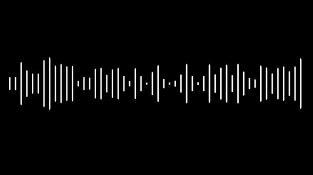 Audio waveform spectrum animation on black background. White and black audio visualization effect.
audio waveform or Audio spectrum 4k video. audio wave or frequency digital animation.