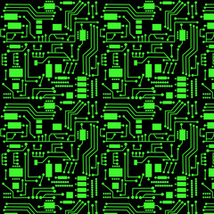 cyber security circuitry digital connection high tech modern motherboard seamless pattern background