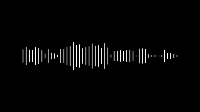 Audio waveform spectrum animation on black background. White and black audio visualization effect.
audio waveform or Audio spectrum 4k video. audio wave or frequency digital animation.