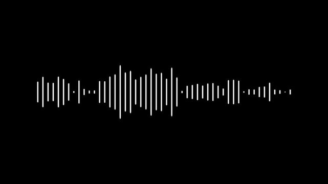 Audio waveform spectrum animation on black background. White and black audio visualization effect.
audio waveform or Audio spectrum 4k video. audio wave or frequency digital animation.