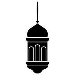 Obraz premium Hanging lantern vector icon