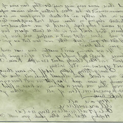 Vintage Manuscript Page with Faded Cursive Writing