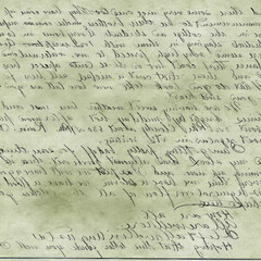 Vintage Manuscript Page with Faded Cursive Writing