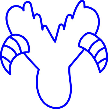 Letter Y Monster Outline Horn Concept Playful Kid Fun Coloring Page Laser Stamp Font