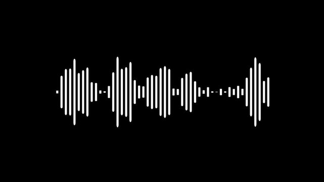 Audio waveform spectrum animation on black background. White and black audio visualization effect.
audio waveform or Audio spectrum 4k video. audio wave or frequency digital animation.