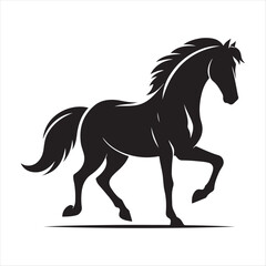 Obraz premium Horse abstract silhouette clip art logo design concept illustration idea