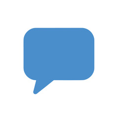 Blue Speech Bubble UI Icon for Mobile Interface