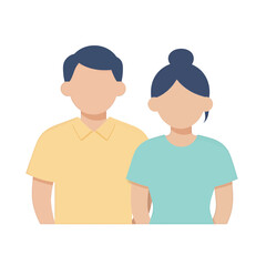 Fototapeta premium Couple Profile Icon for App UI
