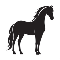 Horse  abstract silhouette clip art logo design concept illustration idea