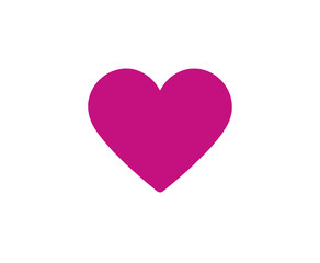 Filled Pink Heart Icon for App UI