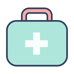Obraz premium First Aid Kit Medical App Icon for Mobile Interface