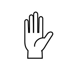 Obraz premium Hand Gesture Stop Outline UI Icon for App Interface