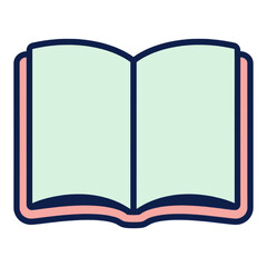Open Book UI Icon for Educational App Interface
