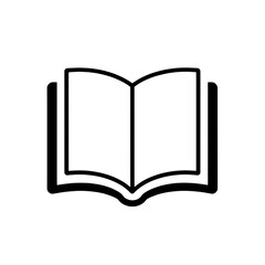 Open Book Outline UI Icon for Web Interface