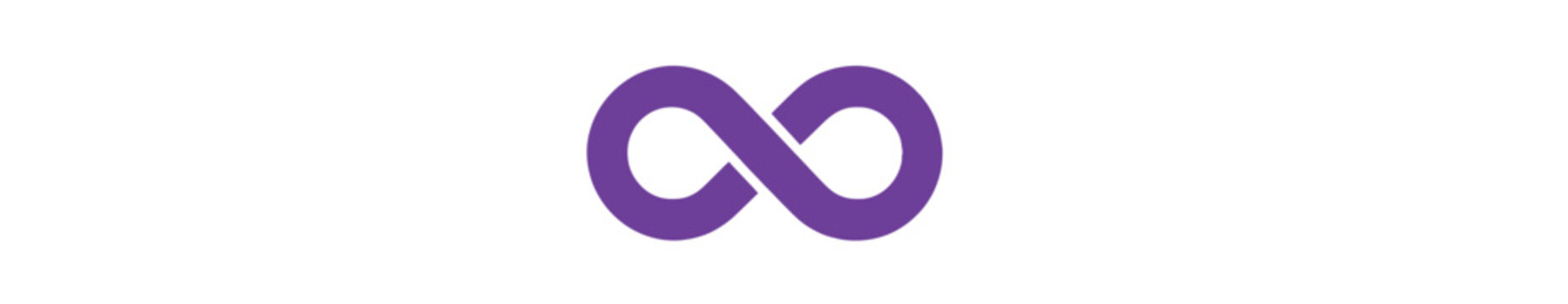 Purple Infinity Loop Vector Icon for Web Interface