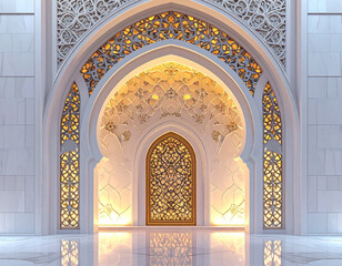 Islamic archway ornate interior design