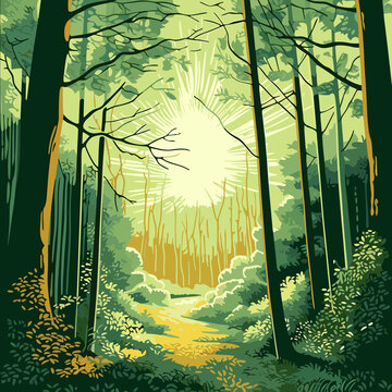 autumn landscape with trees