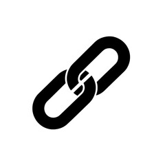 Outline Link Chain Icon for Web Interface with Inner Cutout