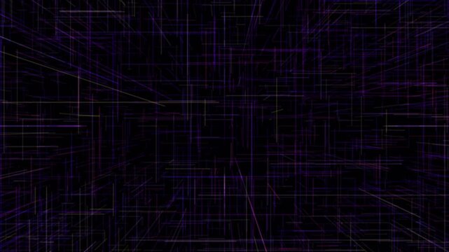 A massive 22,000-element infinite orthogonal structure. Code-driven exact loop creates a zero-glitch descent through glowing hyper-cubic frameworks and intersecting cyberpunk neon architecture.