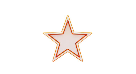 Obraz premium 3D Rendered Star Shape with Orange and Peach Tones on White Background