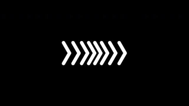 Squirrel arrow on black background, pointing right. Perfect for website banners, social media graphics, presentations, or infographics.