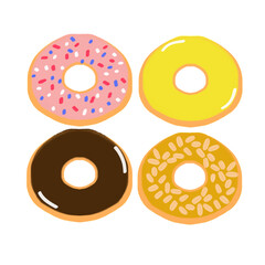 Fototapeta premium donuts isolated on white