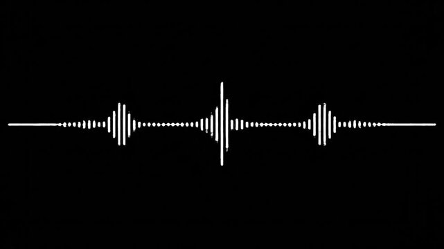 Audio waveform visualization on black background for music production