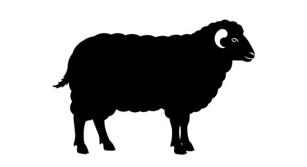 Black Sheep Standing Alone Silhouette. © milah