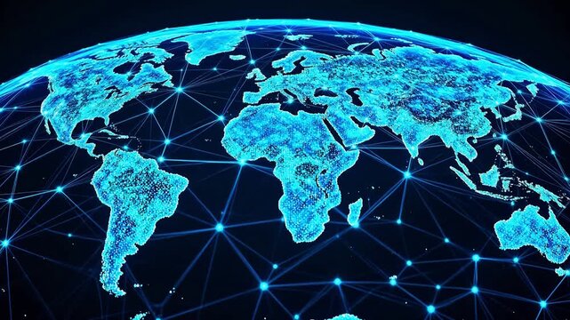 Global network connections on Earth