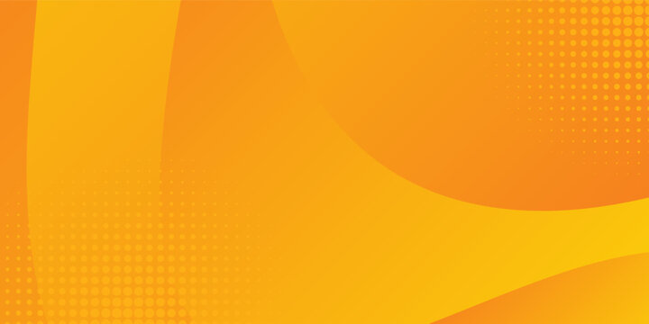 Bright orange-yellow gradient abstract fluid wave background with halftone, modern dynamic wallpaper. Suitable for templates, sales banners, business, ads, web and pages