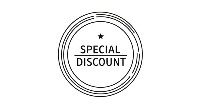 Special Discount Stamp Icon, Sale Offer, Promotion Badge, Marketing Graphic