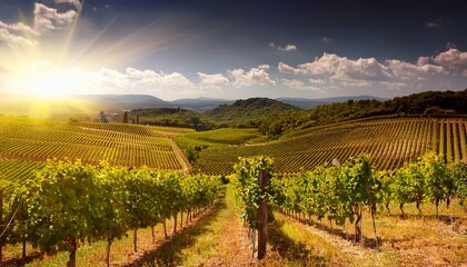 Obraz premium Sunny Vineyard In Vipav