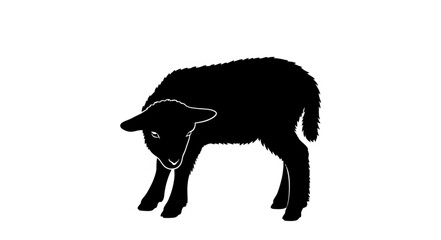 Black Silhouette of a Lamb. © FURI