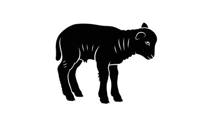 Black Silhouette of a Lamb. © FURI