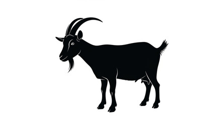 Black Silhouette of a Goat. © FURI