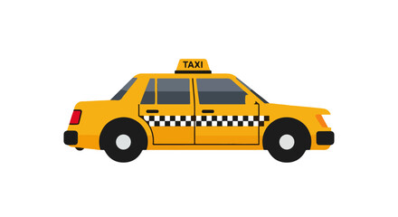 Fototapeta premium Taxi Cab Illustration for Ride Service and Urban Mobility Branding