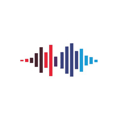 Fototapeta premium Colorful Sound Wave Equalizer Bars on White Background.