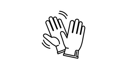 Obraz premium Clapping Hands Icon, Applause Symbol, Celebration and Approval Gesture