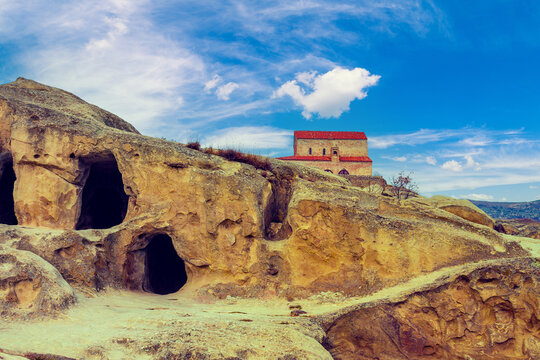 Antique cave city Uplistsikhe, Georgia, Europe.