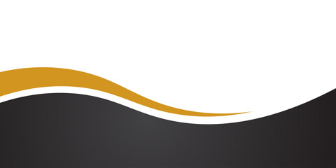 Obraz premium Modern Gold And Black Wave Background With Smooth White Curves For Business Design And Branding