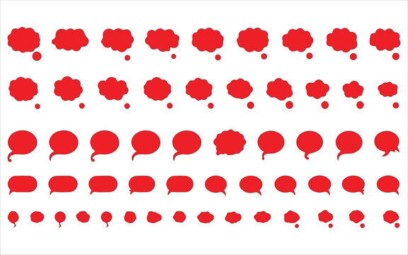 Isolated Speech Bubble Clipart Set