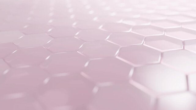 Microscopic Skincare Hydration Concept with Moisture Bubbles on Pink Skin Cells &ndash; 3D Animation