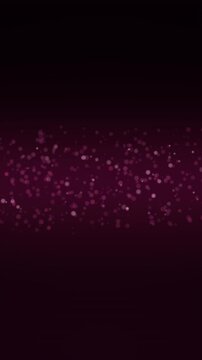 Particles drift across a misty horizontal band in a dark abstract field