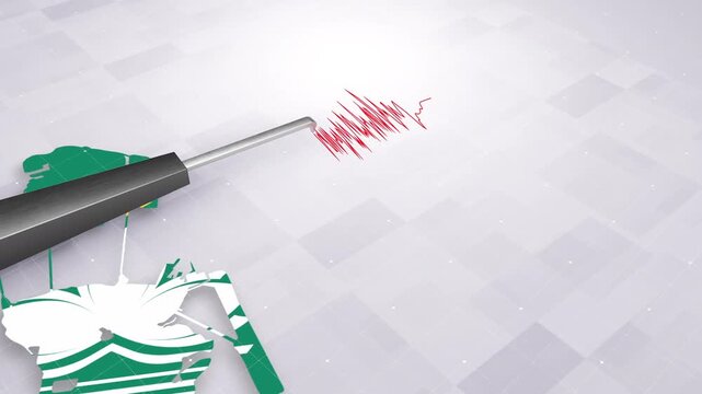 Macau Earthquake Concept With Seismograph And Map