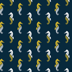 Sea Horse seamless pattern ocean based graphics © brumous.ig