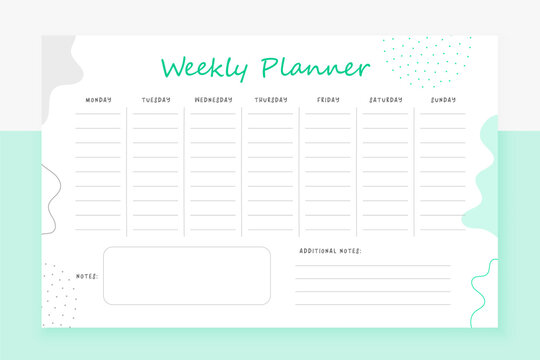 modern daily todo week planner template a printable design