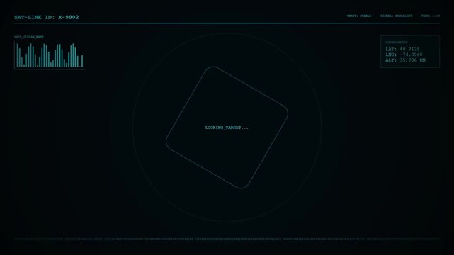 Futuristic AI Digital Interface with Cybersecurity Data HUD and Retro Green Coding Terminal.